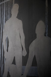 Entonnoir, wall painting, 3 m x 8,75 m; 3 m x 6,45 m. CAC Le creux de l'enfer, 2010. © S. Camboulive